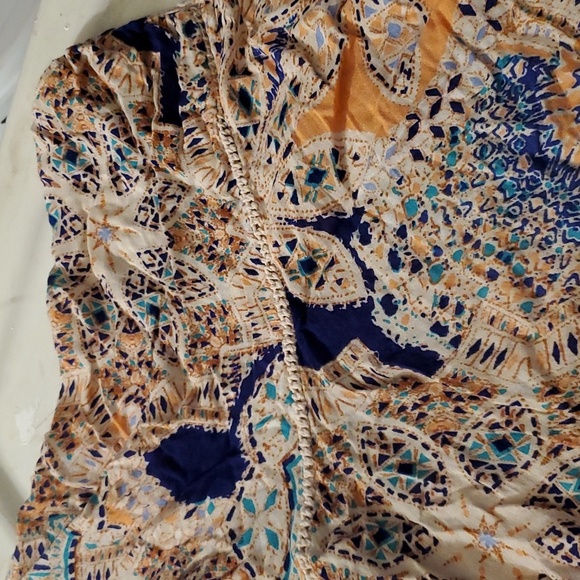 EUC Rose & Thyme Split Neck Cottony Blouse Bishop Sleeve Boho Tunic 1X - Picture 13 of 16